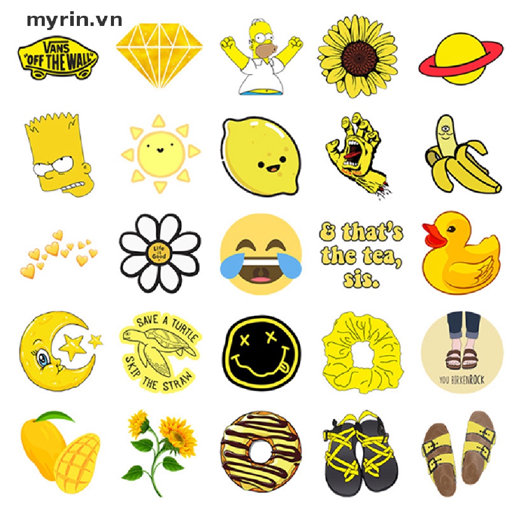 Set 50 Miếng Dán Anime Trang Trí Ván Trượt / Va Li