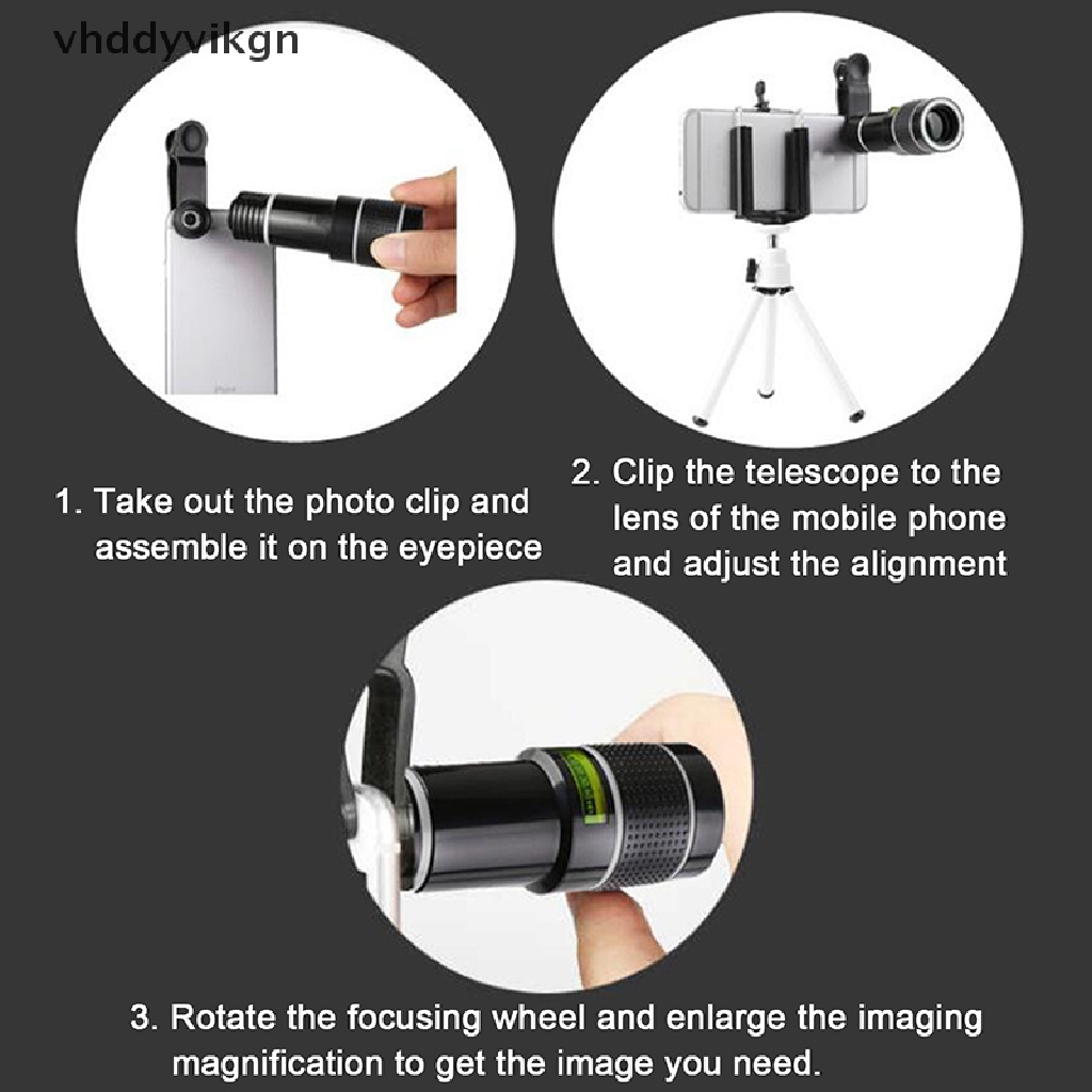 Ống Kính Phóng Đại 20x Zoom HD Kèm Kẹp Chuyên Dụng Cho Điện Thoại Thông Minh