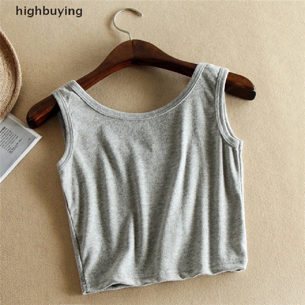 Áo Croptop Sát Nách Màu Trắng / Đen Thời Trang Mùa Hè Cho Nữ