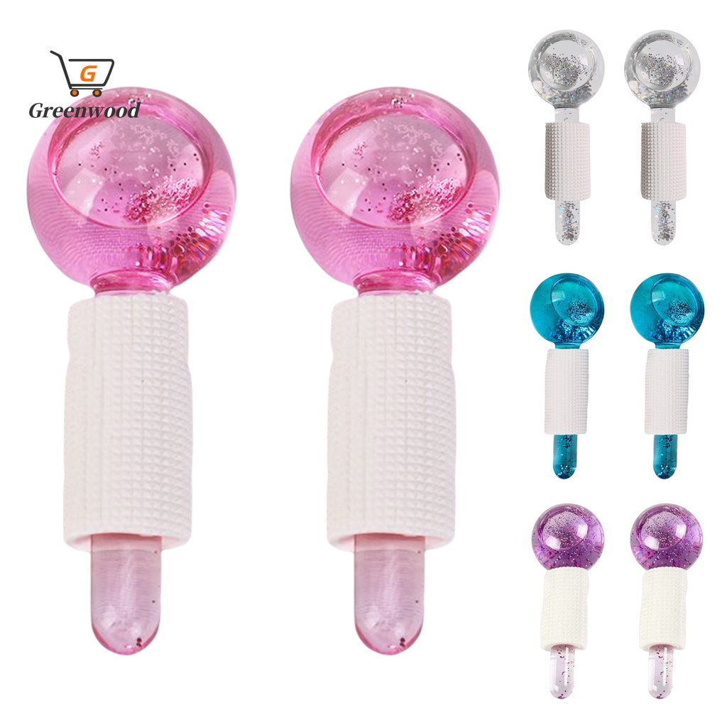 Set 2 Quả Cầu Thủy Tinh Làm Mát Tái Sử Dụng Làm Sáng Tông Màu Da