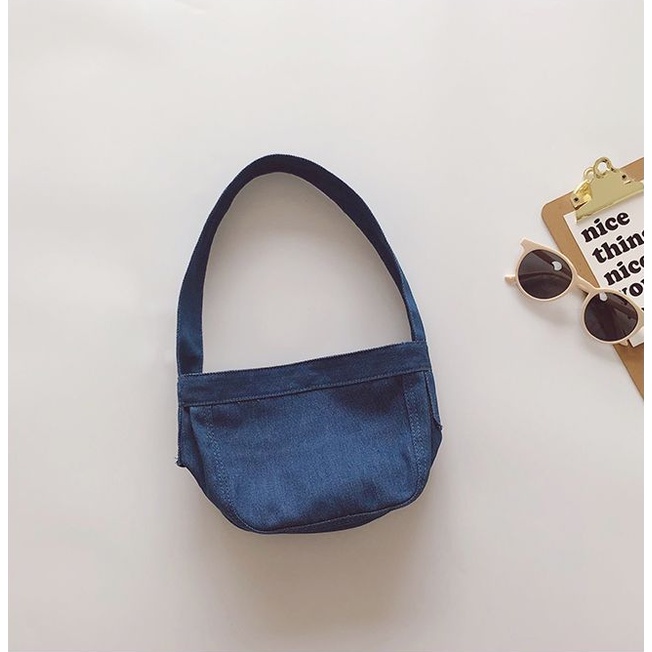 Túi Đeo Chéo Nhỏ Bằng Vải Canvas Phong Cách Thời Trang Đường Phố Đơn Giản Dành Cho Bé Trai Bé Gái