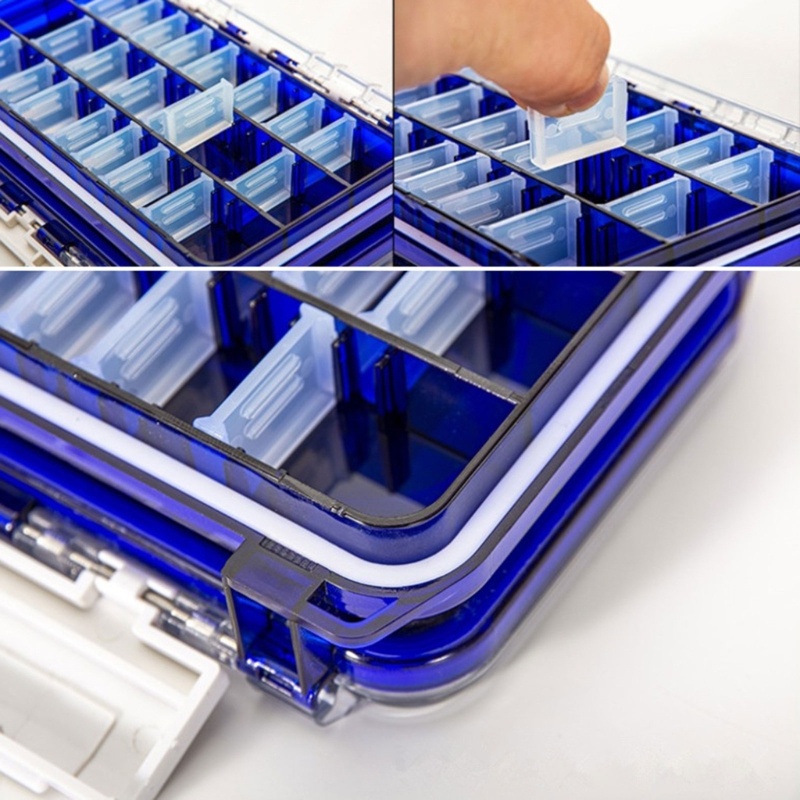 Hộp Đựng Mồi Câu Cá Hai Mặt Có Chia Ngăn Tiện Dụng