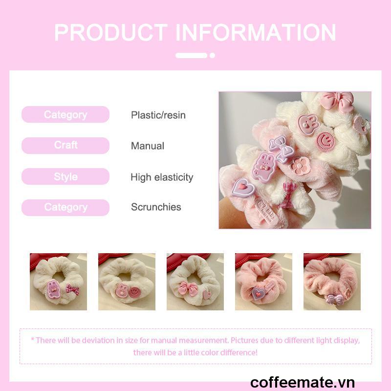 【coffeemate】⚡Dây Cột Tóc Lông Nhung Dễ Thương Xinh Xắn Dành Cho Nữ