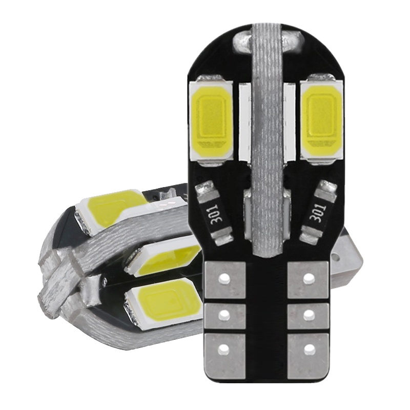 Set 10 Bóng Đèn Led T10 W5W 12V 5730 5630 8 Kênh Chuyên Dụng Cho Xe Hơi