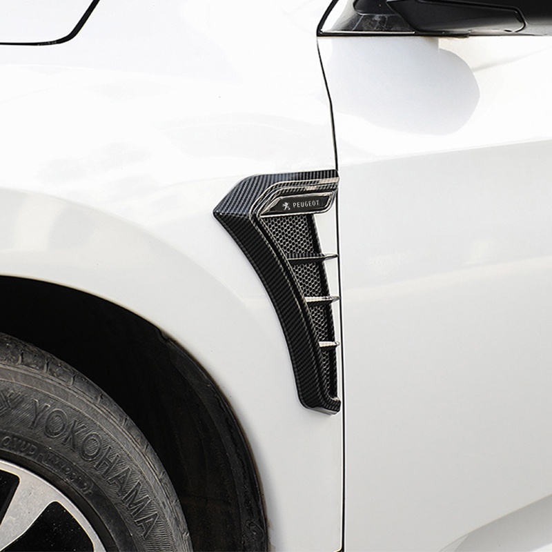 FENDER Bộ 2 Miếng Dán Trang Trí Bằng Sợi Carbon Cho Xe Hơi Peugeot 301 3008 2008 208XS