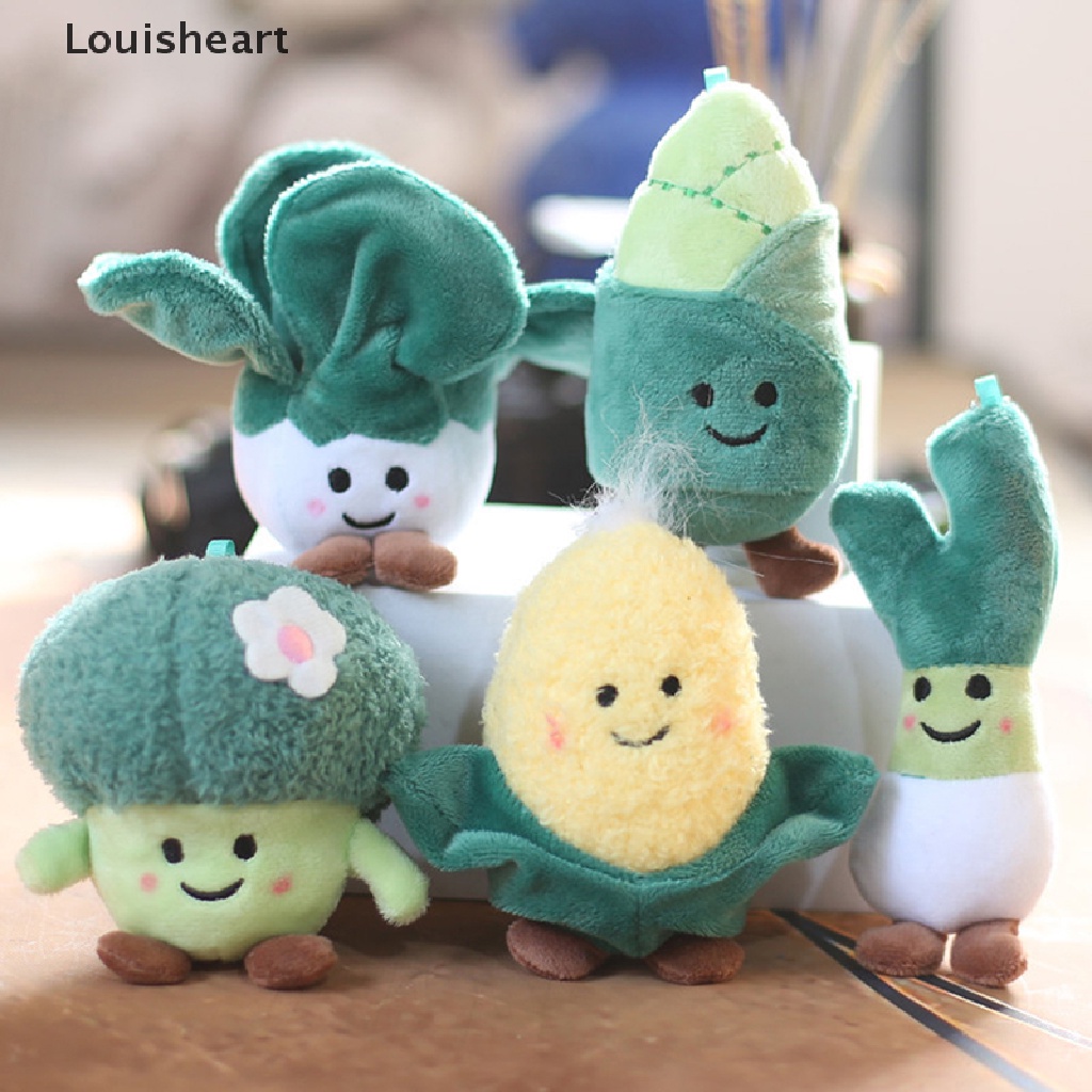 Louisheart Đồ chơi nhồi bông Hình Trái Bắp Broccoli Mềm Mại Trang Trí Ba Lô / Móc Khóa Xe Hơi / Quà Tặng TFG