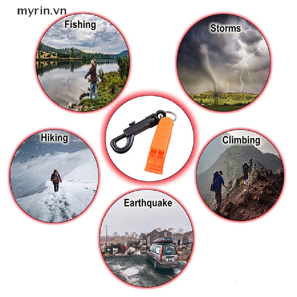 Set 1 / 5 Còi Thổi Đi Cắm Trại Bằng Nhựa PP An Toàn