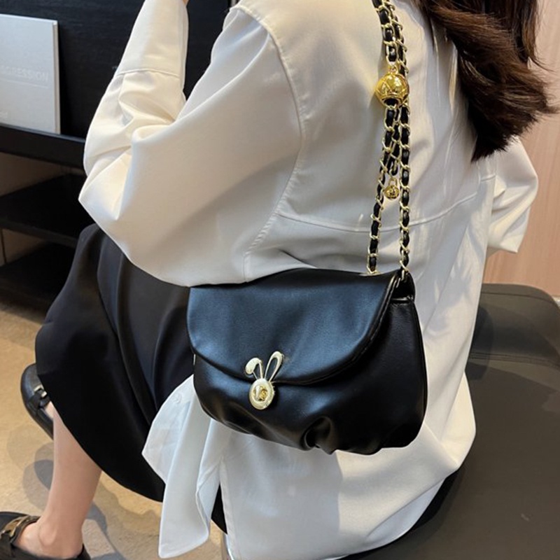 Túi Đeo Vai Màu Kẹo Phối Dây Xích Đơn Giản Thời Trang Cho Nữ