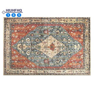 Distressed Entryway Rug Doormat Bohemian Faux Wool Floor Carpet for Indoor Front Entrance Kitchen Bathroom Number 5