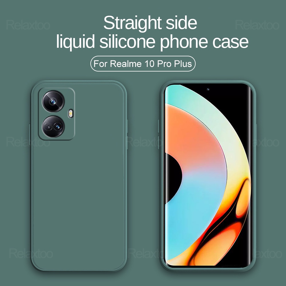 Ốp Điện Thoại Silicon Dẻo Mềm Chống Sốc Cho Realme 10 Pro Plus 5G 10 Pro + 5G Realme10 4G