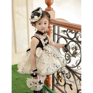 Đầm lolita đính ngọc trai xinh xắn dành cho bé gái