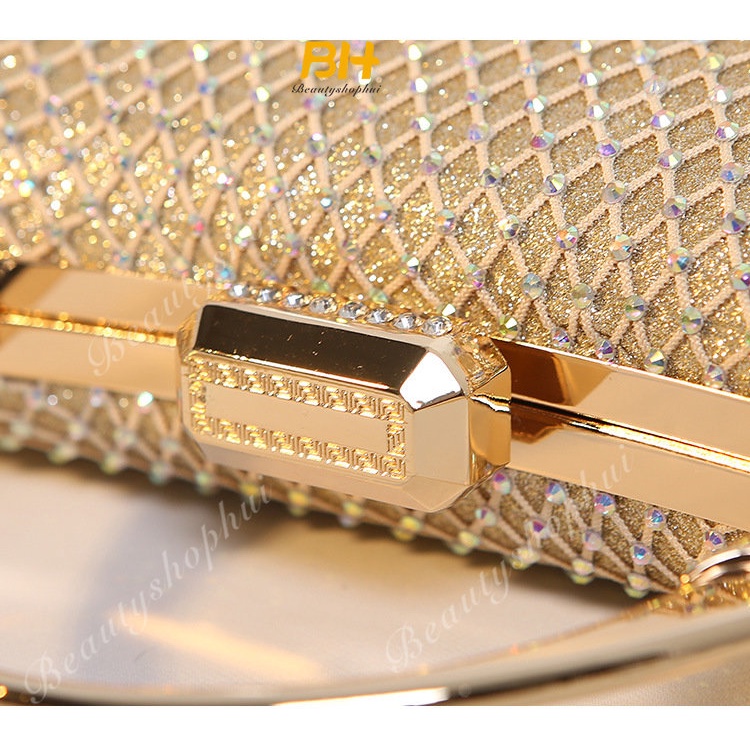 Túi Xách Đính Đá Kim Cương Giả Thiết Kế Mới Cao Cấp Thời Trang Dành Cho Nữ