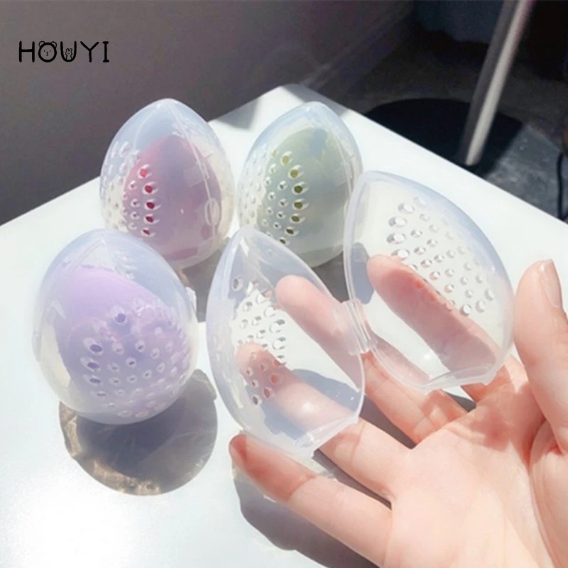 Hộp Đựng Mút Trang Điểm / Mút Trang Điểm Hình Quả Trứng Trong Suốt