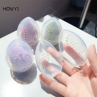 Hộp đựng mút trang điểm / mút trang điểm hình quả trứng trong suốt