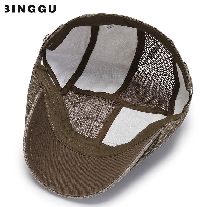 Mũ Beret Mỏng Phối Lưới Thoáng Khí Thời Trang Mùa Hè 2023 Cho Nam Trung Niên 2023 4EBM