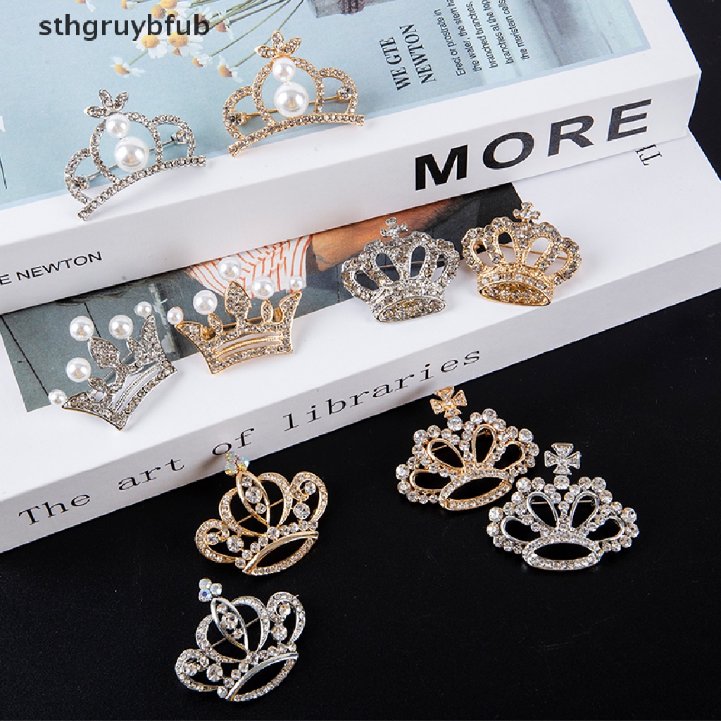 Ghim Cài Áo Hình Vương Miện Đính Đá Thời Trang