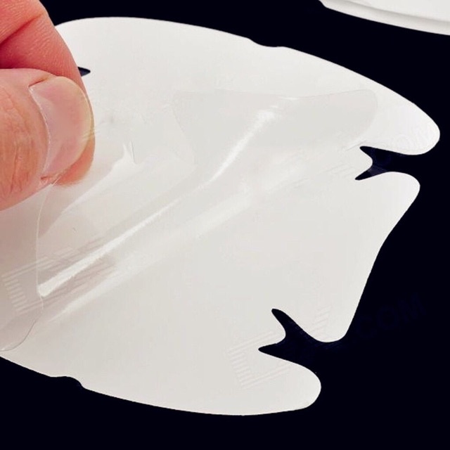 Bộ 4 Miếng Dán Silicon Trong Suốt Chống Trầy Xước Bảo Vệ Tay Nắm Cửa Xe Hơi