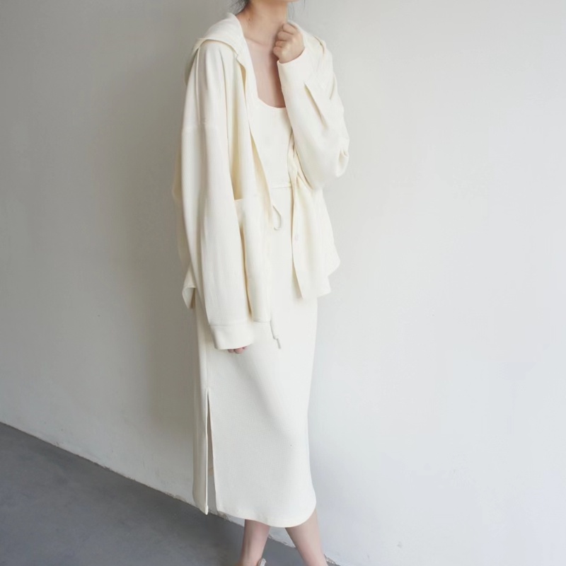 Áo khoác cardigan MULTIPLICATION có mũ trùm dài tay mềm mại thoải mái phong cách thể thao cho nữ