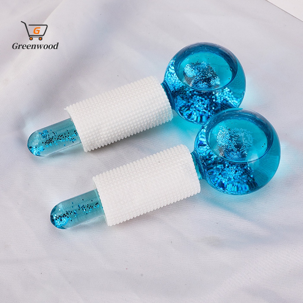 Set 2 Quả Cầu Thủy Tinh Làm Mát Tái Sử Dụng Làm Sáng Tông Màu Da