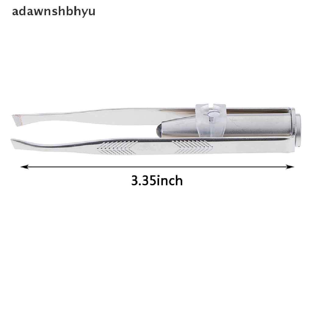 1 Nhíp Nhổ Lông Mày Bằng Thép Không Gỉ Có Đèn Led