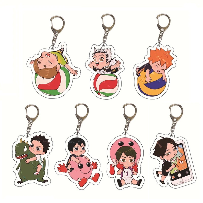 Móc Khóa Hình Nhân Vật Hoạt Hình Haikyuu Kageyama Hinata Kenma Kozume Bằng Acrylic