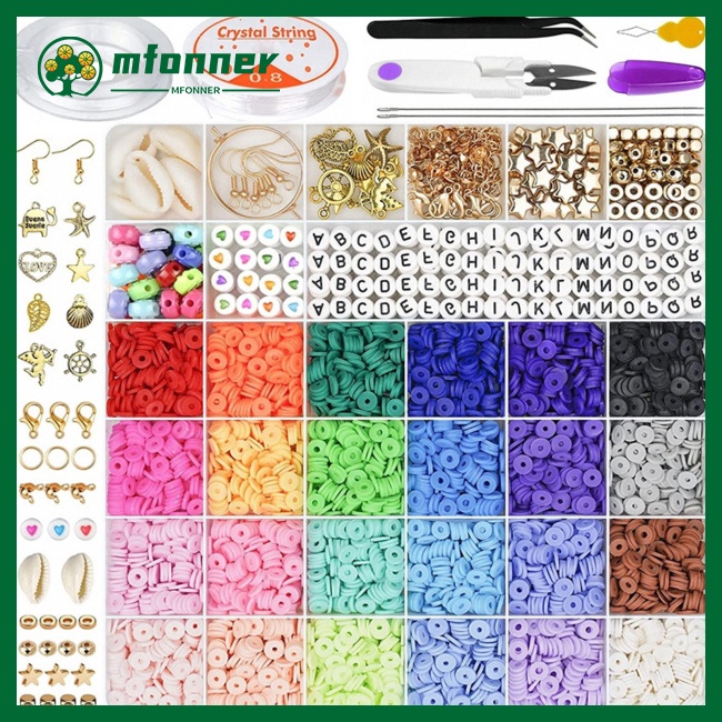 Bộ 24 Hạt Đất Sét Nhiều Màu Đa Chức Năng Để Làm Vòng Tay Hoặc Trang Sức