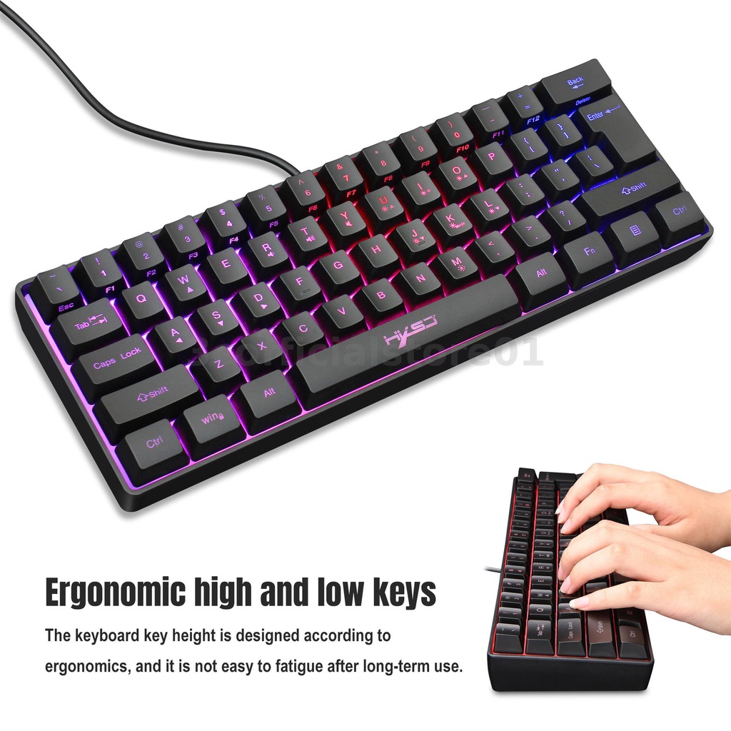 Bàn Phím Chơi Game 61 Phím HXSJ V700 Chuyên Nghiệp