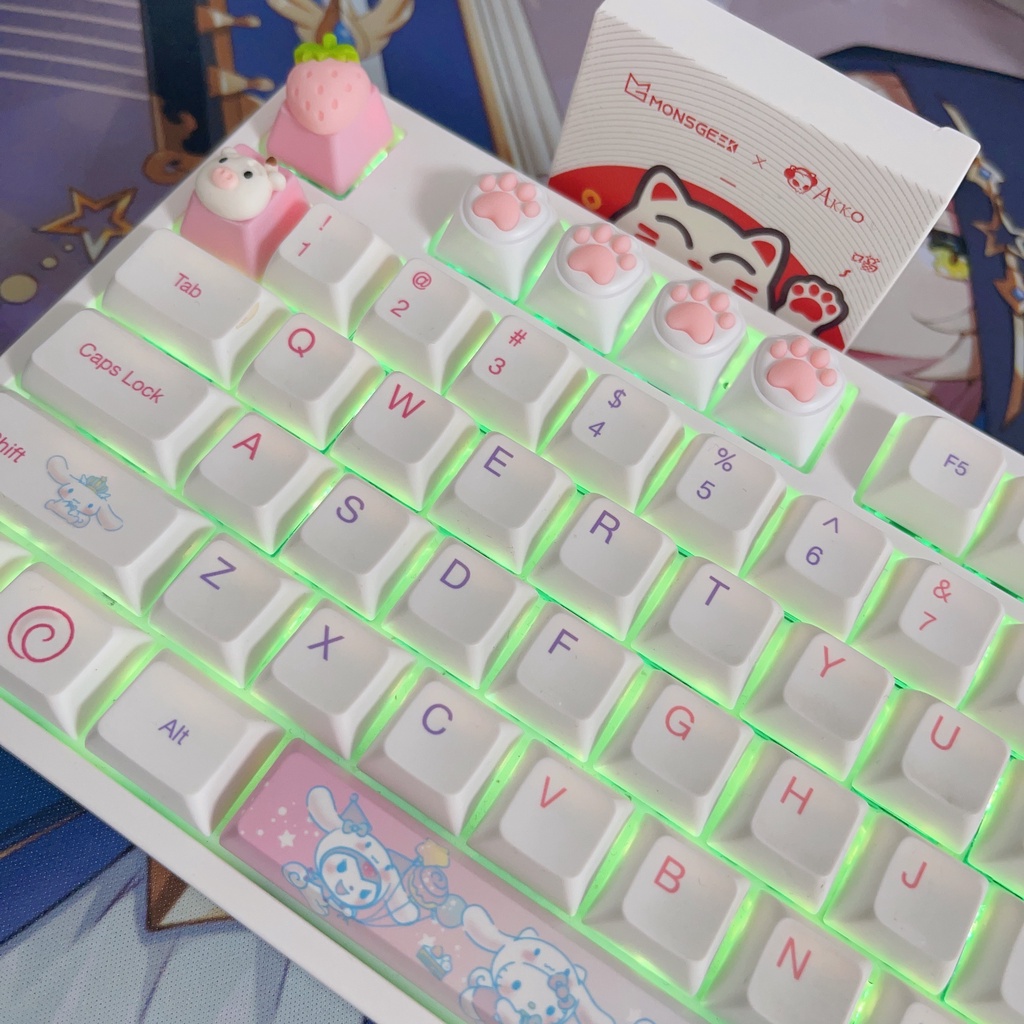 Hộp 4 Nút Bàn Phím Cơ Akko x MonsGeek Bằng Silicon Mềm Thông Dụng