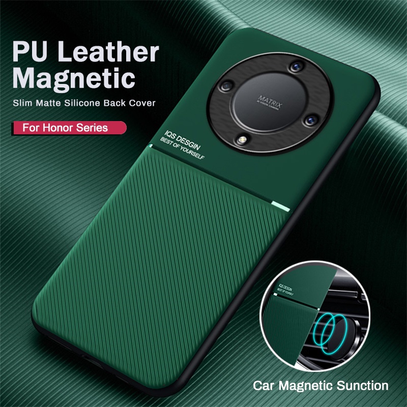 Ốp Da Thông Minh Honor X9c Cho Honor X9d X9a X9C X9A X9B HonorX9b/X9C 5G Họa Tiết Mờ Silicon Ốp lưng