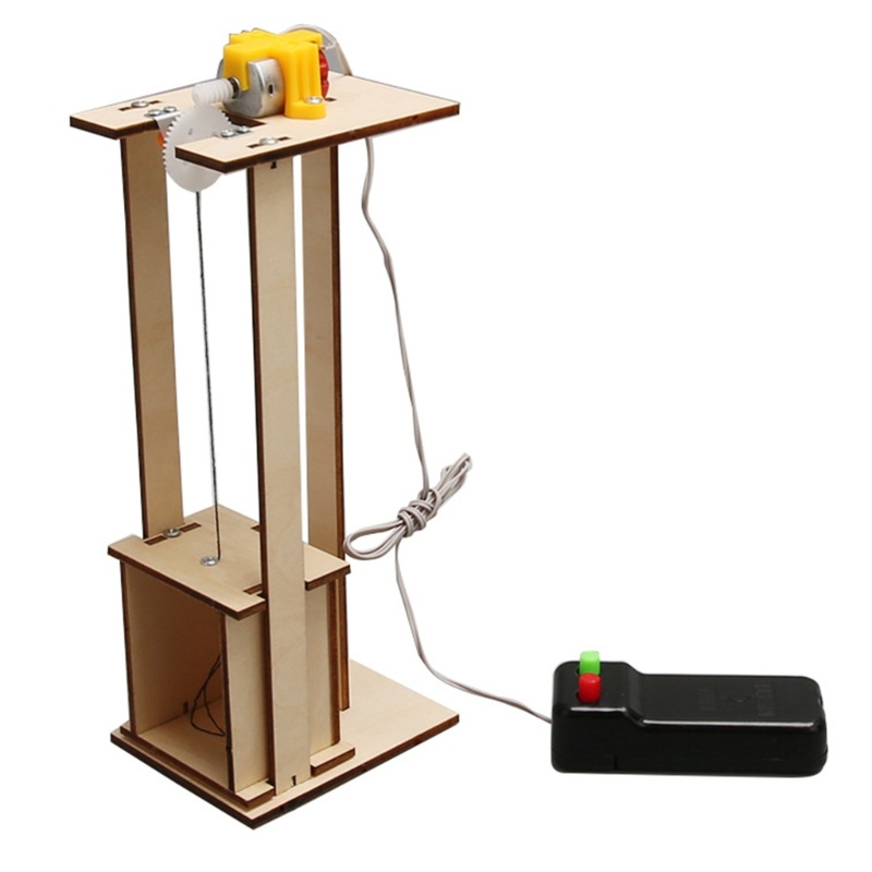 Bộ Đồ Chơi Xây Dựng Thang Máy Bằng Gỗ Giáo Dục Cho Trẻ DIY