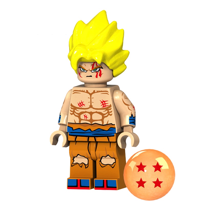 DBZ Anime Series Dragon Son Goku Gohan Raditz Vegeta Ball Mini Building Block Bricks Model Figures Kids Toys
