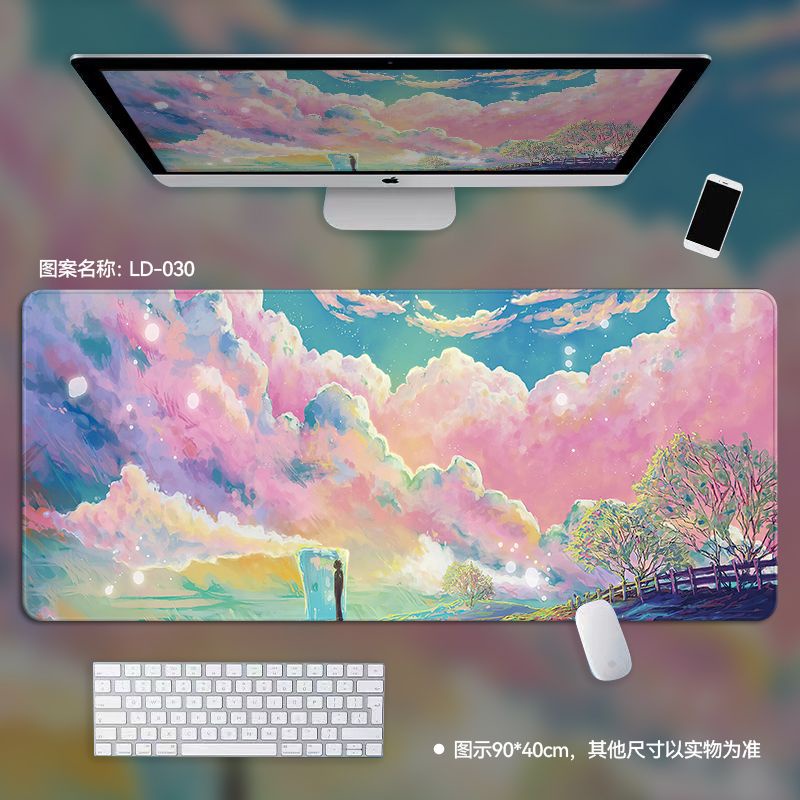 Tấm Lót Chuột Bàn Phím Máy Tính Chống Trượt In Hình Anime Độc Đáo