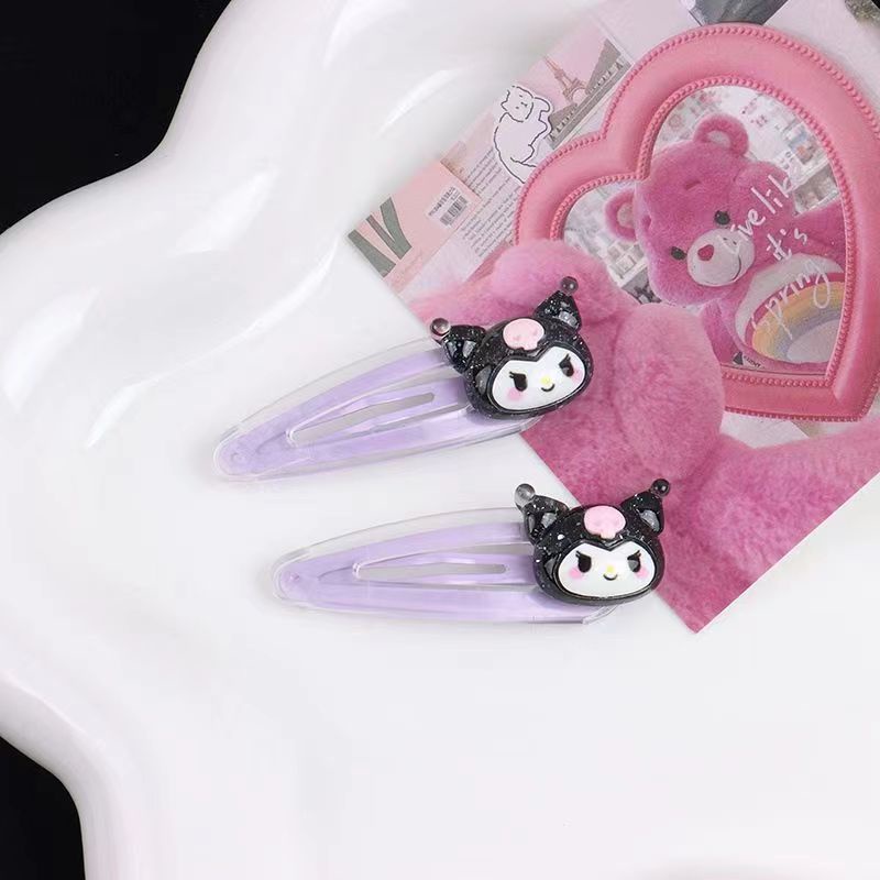 Set 2 Kẹp Tóc Sanrio mymelody Kuromi Cinnamon Pompom Purin Cá Tính Thời Trang Cho Nữ
