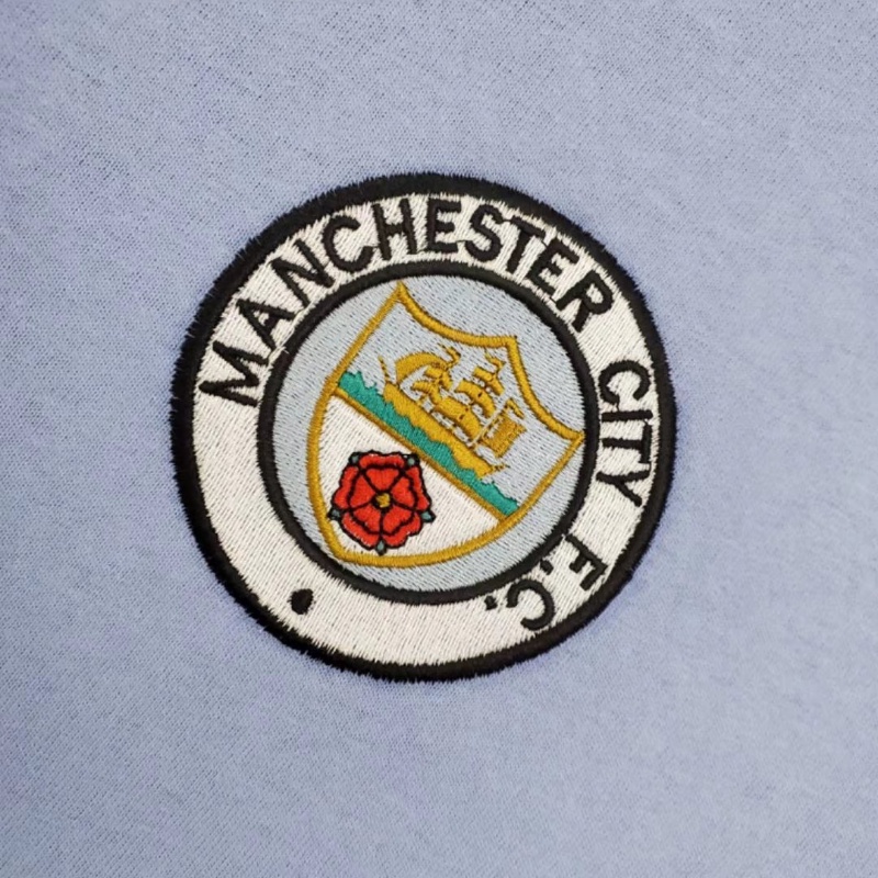 Áo Thun Thể Thao Đá Banh Tay Ngắn Nhanh Khô Phong Cách Retro 1972 Manchester City Size S-XXL