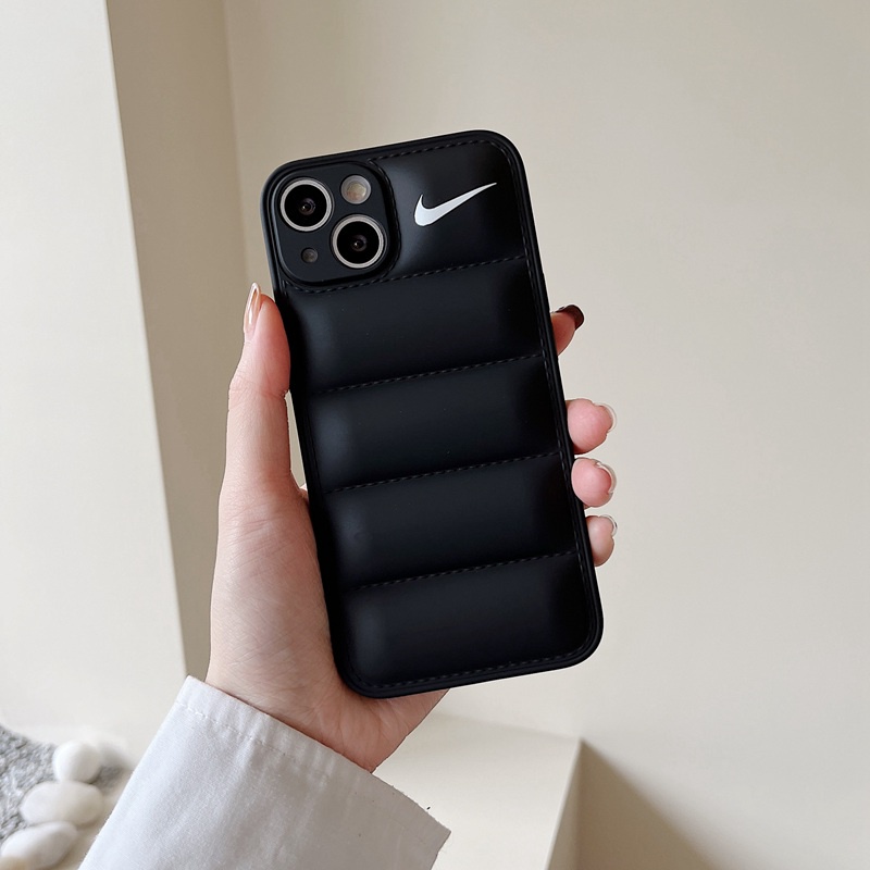 Ốp Điện Thoại Mềm Màu Đen In Chữ Nike Never Give Up Cho IPhone 7 Plus 8 Plus X XS XR XS Max 11 13 12 14 PRO Max 14 Plus