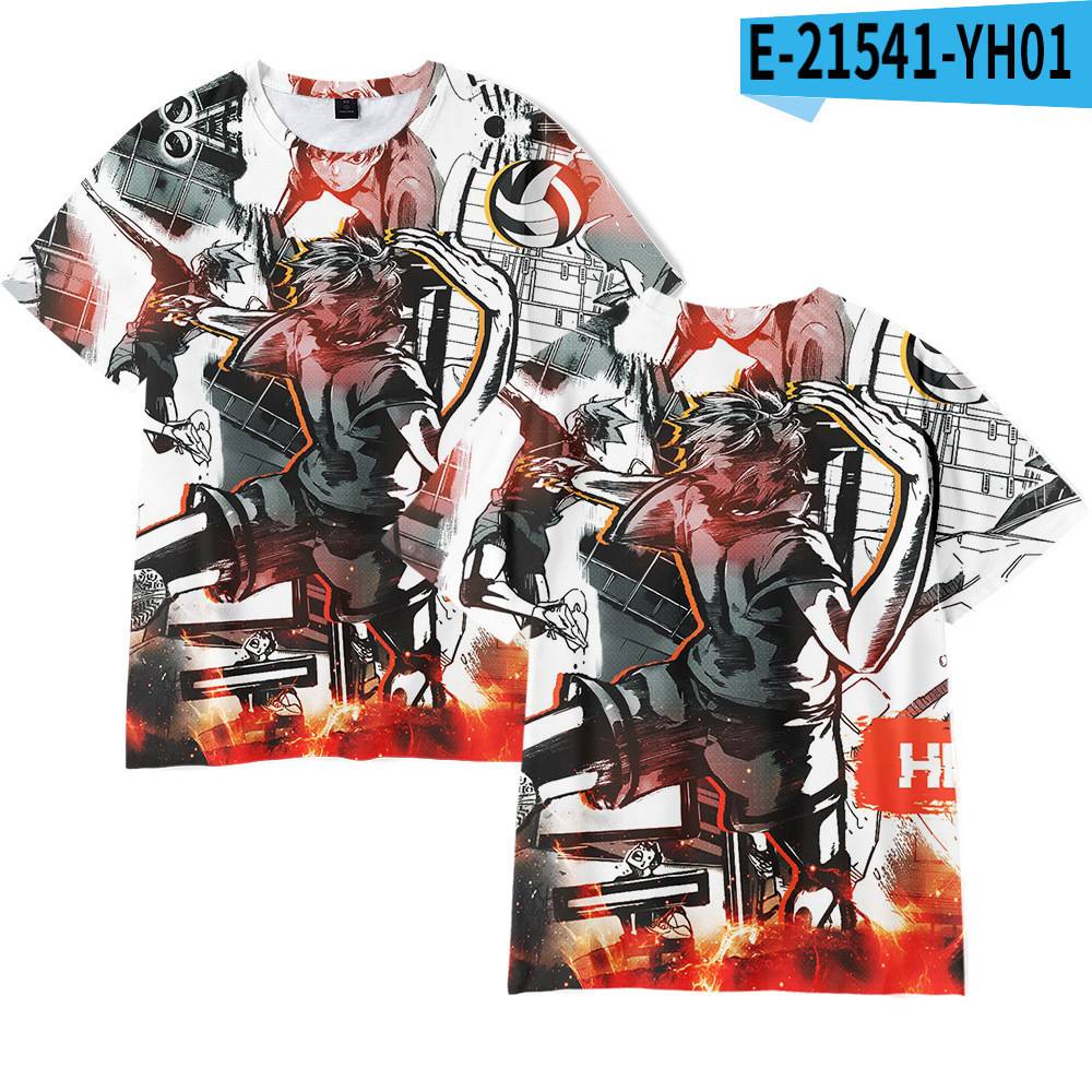 Áo Thun Tay Ngắn In Hình Hinata Shoyo Kageyama 3D Thời Trang
