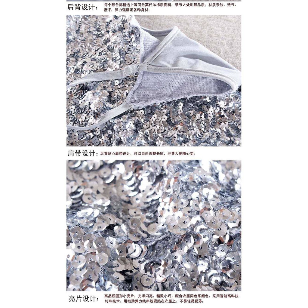 Áo Hai Dây Đính Kim Sa Lấp Lánh Phong Cách Hàn Quốc Dễ Thương Cho Nữ