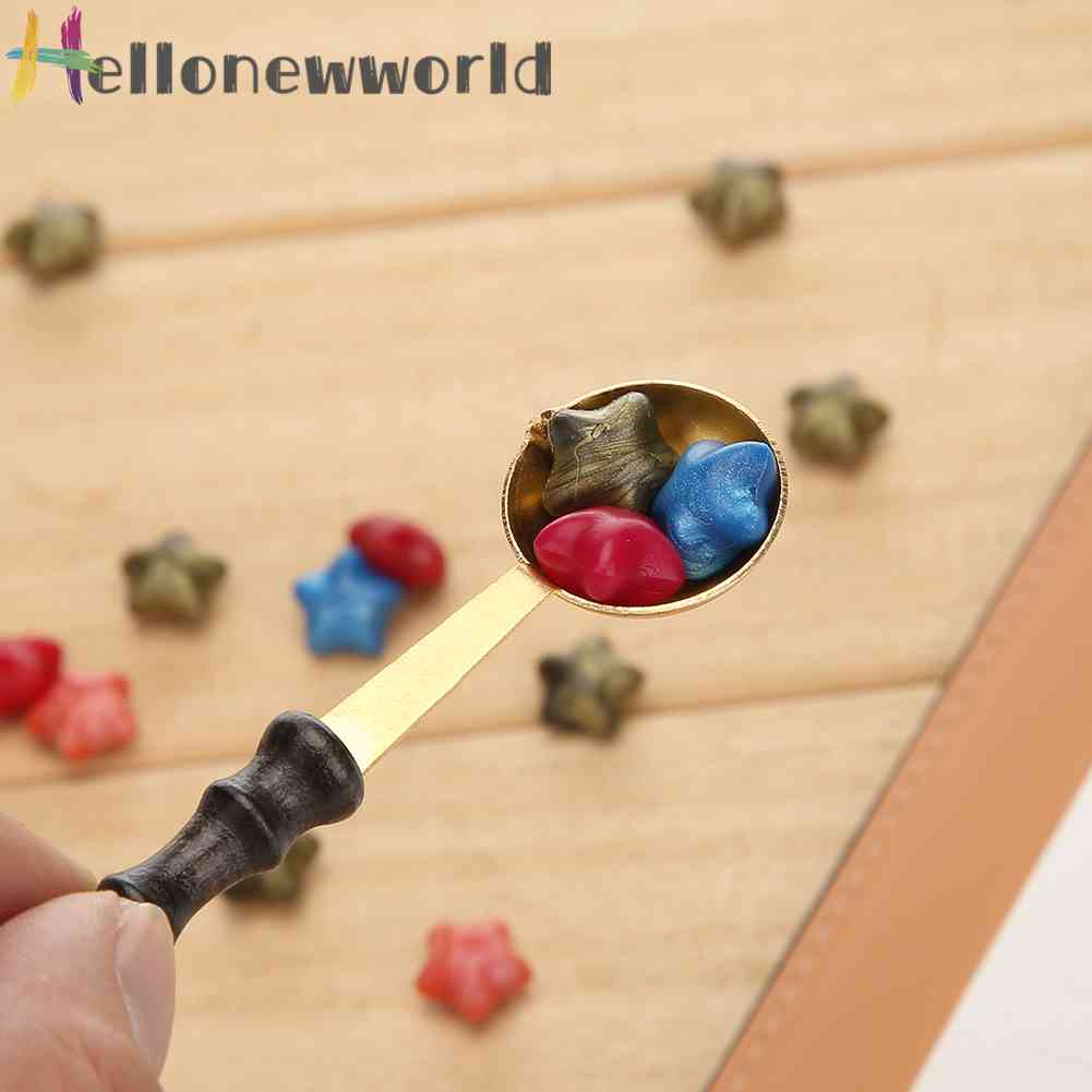 Muỗng Thẻ Sáp Niêm Phong Thiệp Mời Tay Cầm Bằng Gỗ Phong Cách Vintage