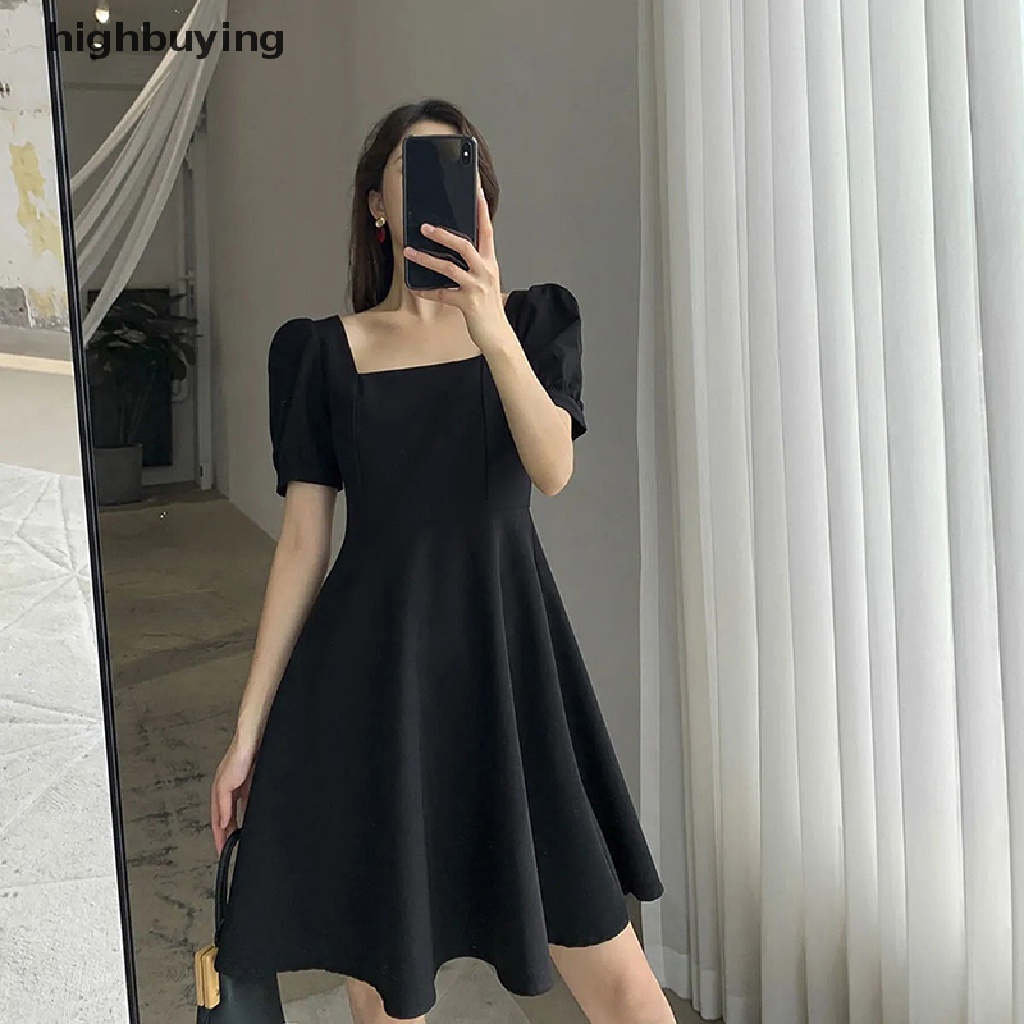 Đầm Dài Tay Cổ Vuông Thiết Kế Mỏng Xinh Xắn Thời Trang Theo Phong Cách Pháp Cho Nữ