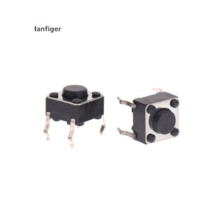 Lanf 100Pcs 6x6x4.5mm Panel PCB Momentary Tactile Tact Push Button Switch EN