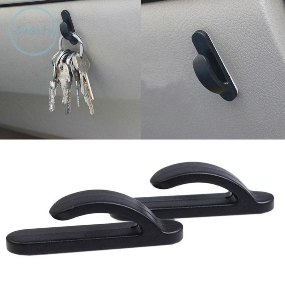 Bộ 2 Móc Treo Đồ Dán Xe Hơi, Xe Tải Màu Đen