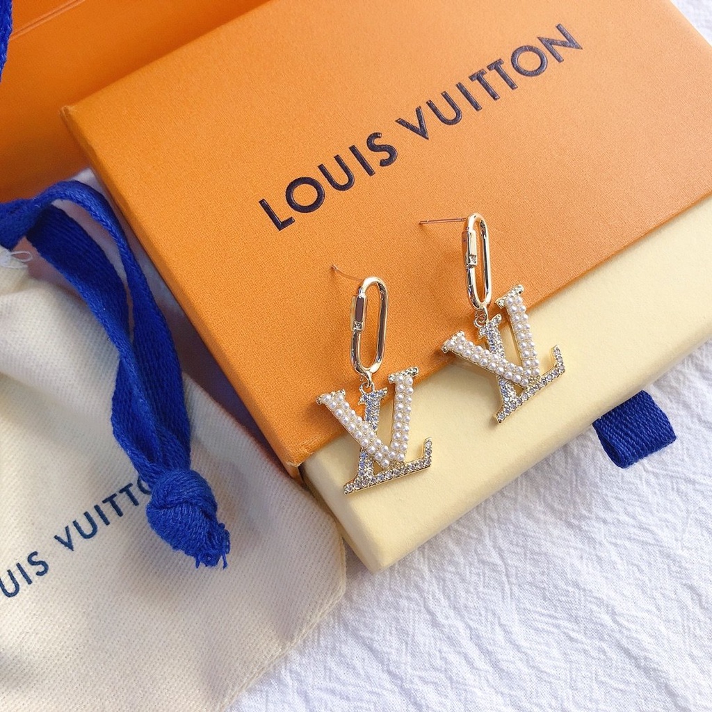 LOUIS VUITTON Bông Tai LV Bằng Thép Titan Thời Trang Cho Nữ