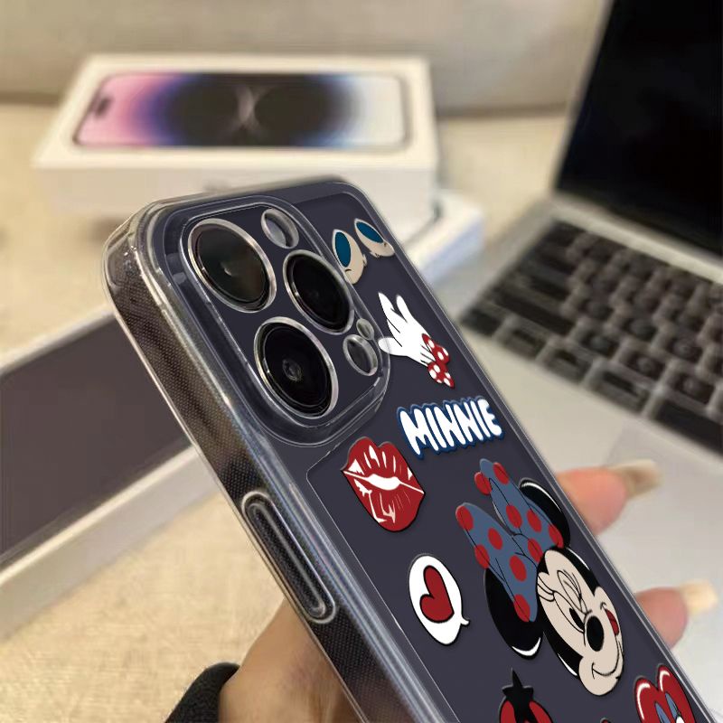✅Ốp Điện Thoại Mềm Màu Trong Suốt Hình Chuột Mickey Minnie Cho iPhone14ProMax 13 / x F8YQ