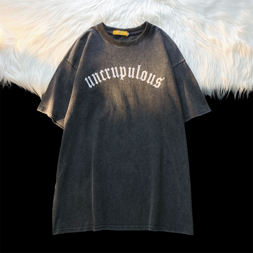 Áo thun NRVP 100% cotton tay ngắn dáng rộng in họa tiết độc đáo phong cách Hàn Quốc thời trang cho nam và nữ