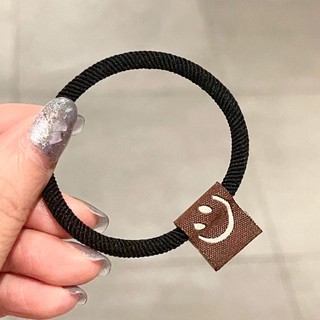 1 Dây thun cột tóc hình mặt cười màu cà phê thời trang nữ