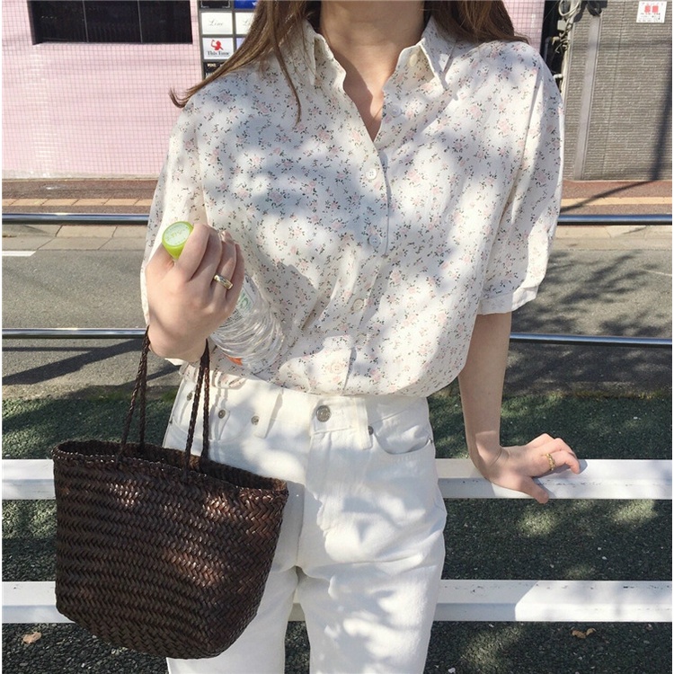 Myaistyle Áo Sơ Mi cotton chiffon Phong Cách Hàn Quốc Thời Trang Cho Nữ 12Z23031615