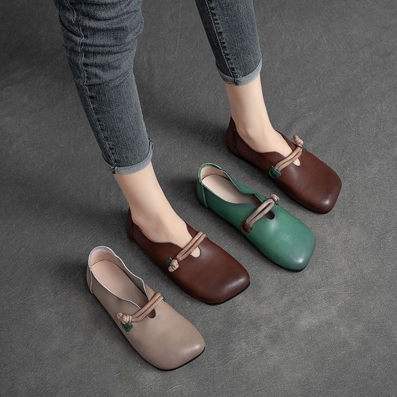 Giày Búp Bê Đế Mềm Phong Cách retro Thời Trang Xuân 2023 Cao Cấp Cho Nữ