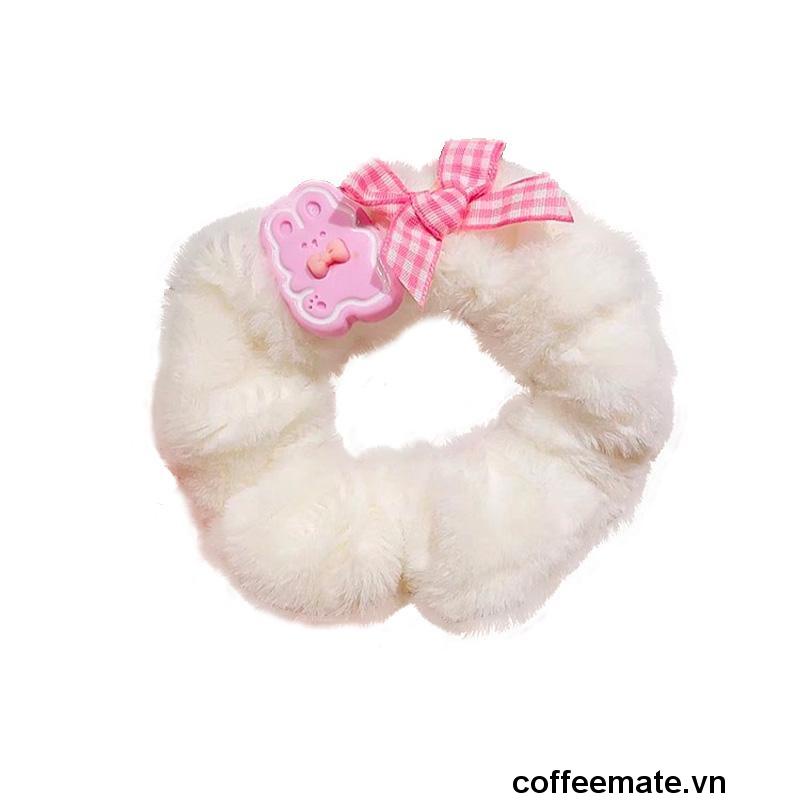 【coffeemate】⚡Dây Cột Tóc Lông Nhung Dễ Thương Xinh Xắn Dành Cho Nữ