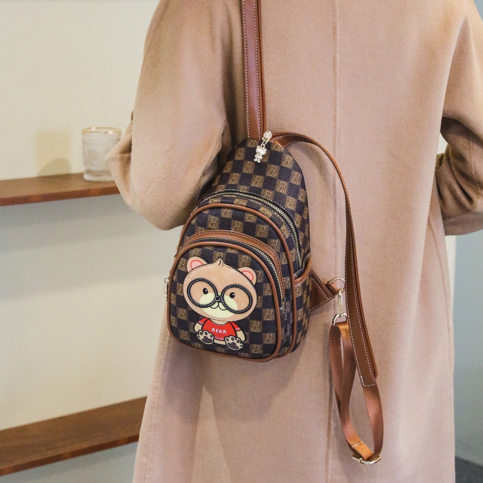 Túi đeo ngực cặp đôi thời trang Họa tiết hoạt hình Túi đeo vai đơn nam nữ