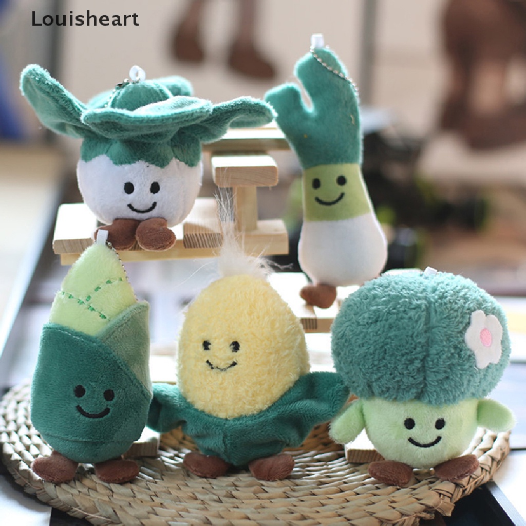 Louisheart Đồ chơi nhồi bông Hình Trái Bắp Broccoli Mềm Mại Trang Trí Ba Lô / Móc Khóa Xe Hơi / Quà Tặng TFG